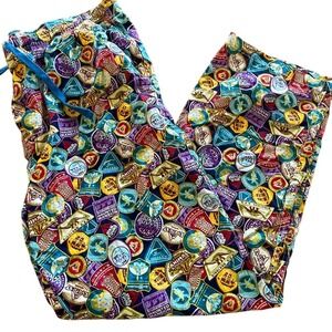 Disney‎ Parks Lounge Pajama Pants All Over Print Souvenir Travel Theme